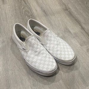 White Slip On Vans
